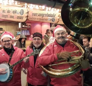Bild Christoph auf dem Weihnachtsmarkt, Christoph_Krzeslack_Saxophonist